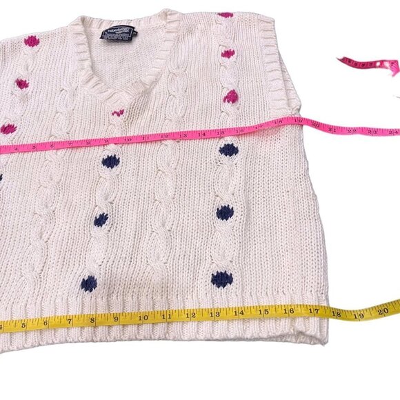 Vintage Boxy Fit Sweater Vest 80s 90s Ladies Petitie Large - Picture 2 of 8